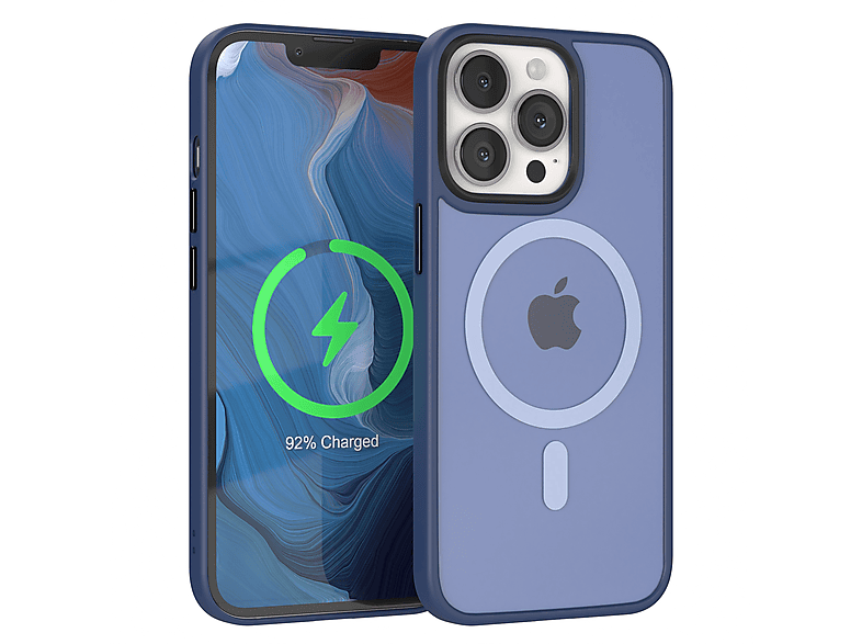 EAZY CASE Outdoor Apple, iPhone Matt Dunkelblau Pro, MagSafe, mit Backcover, 13 Case