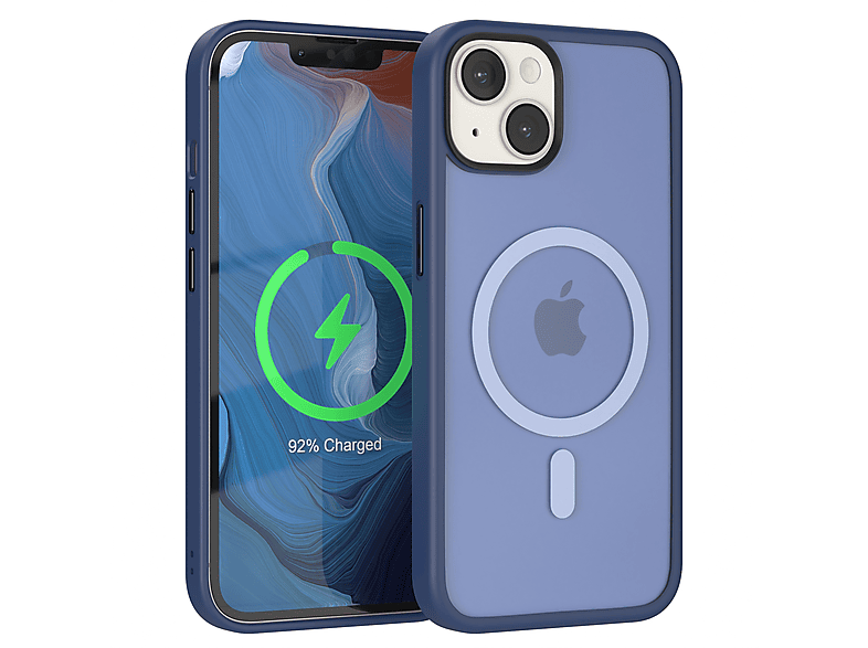 EAZY CASE Outdoor Case iPhone MagSafe, Apple, mit Dunkelblau 13, / Matt iPhone Backcover, 14