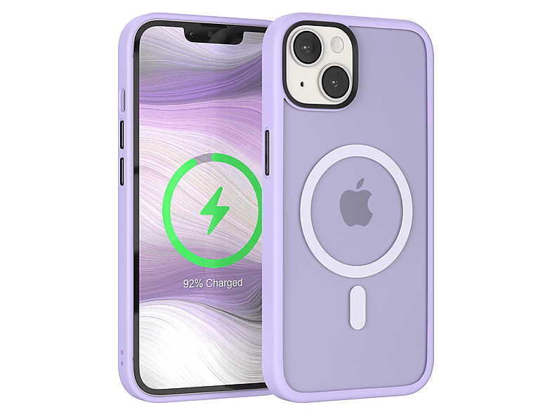 EAZY CASE Outdoor Case Matt mit MagSafe, Backcover, Apple, iPhone 14 / iPhone 13, Lila