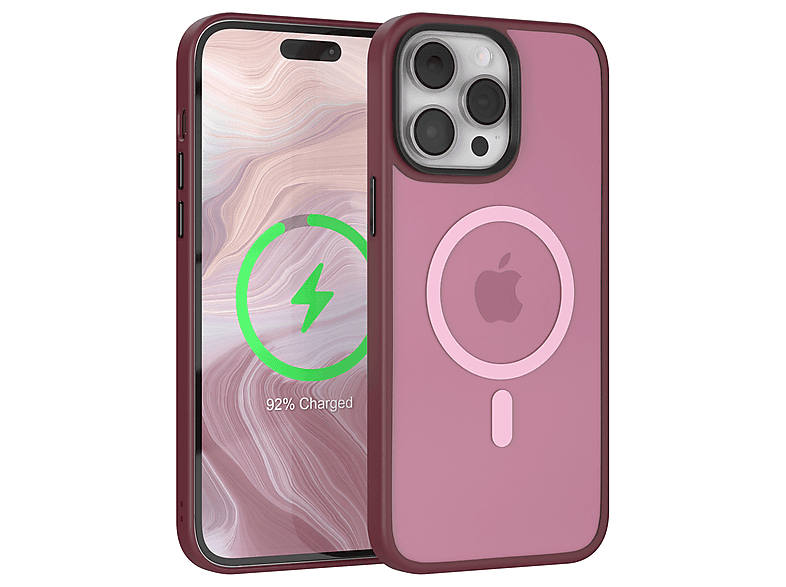 EAZY CASE Outdoor Case Matt mit MagSafe, Backcover, Apple, iPhone 14 Pro Max, Beere