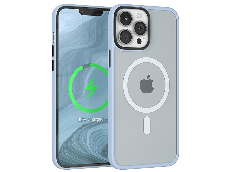 EAZY CASE Outdoor Case Matt mit MagSafe, Backcover, Apple, iPhone 13 Pro Max, Hellblau
