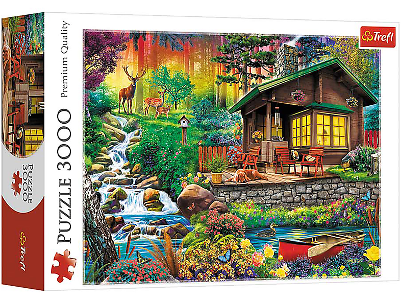 Puzzle TREFL Hütte Wald im