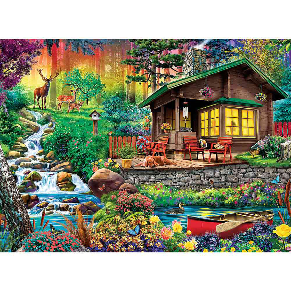 Puzzle TREFL Hütte Wald im