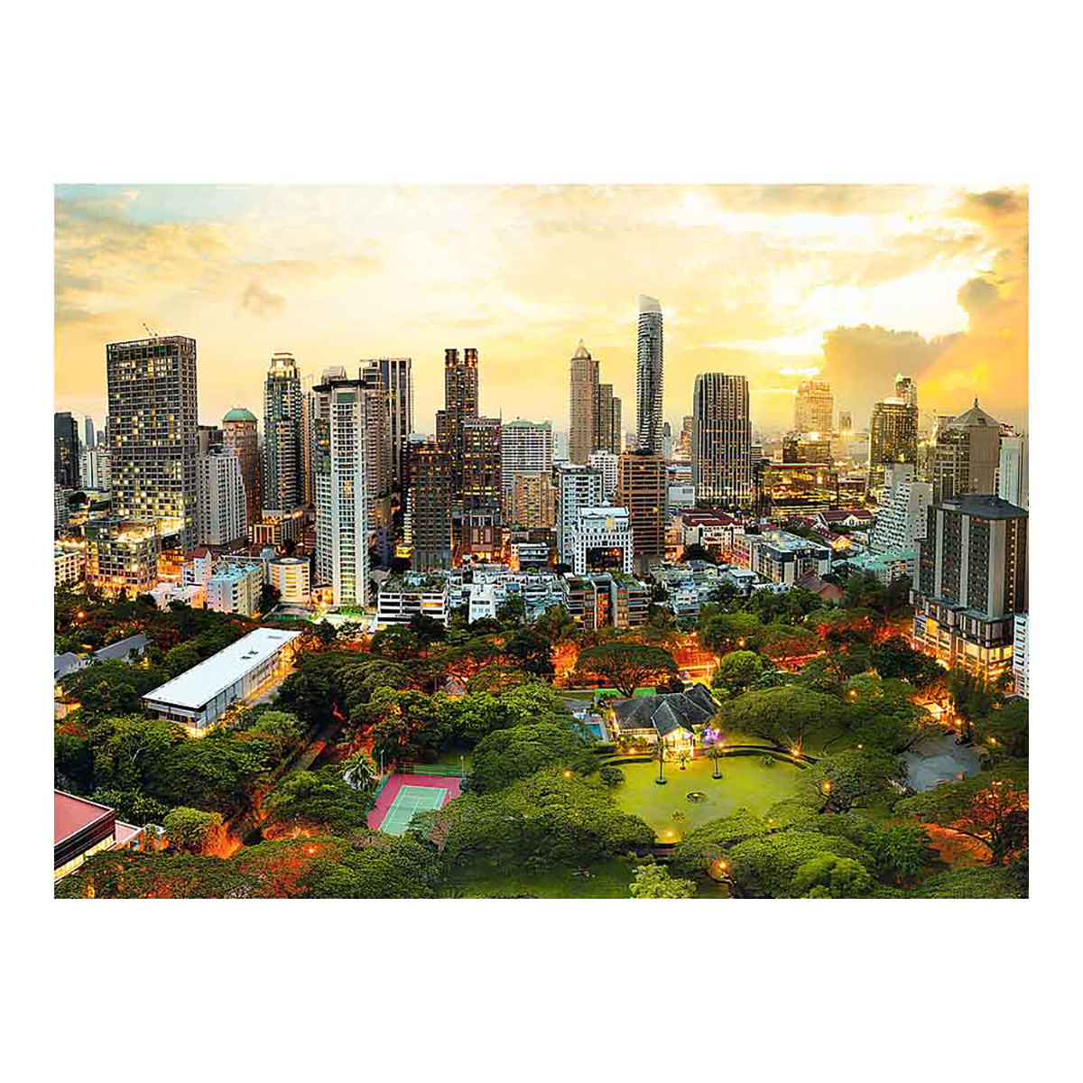 Bangkok in Puzzle TREFL Sonnenuntergang