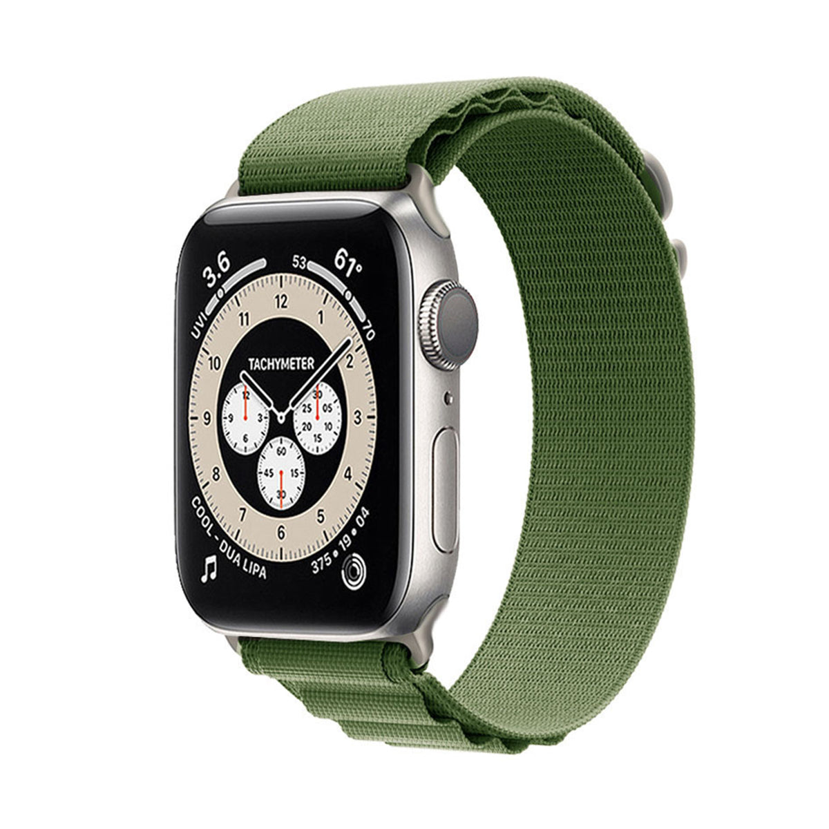 45, Series Apple SMÅLYG / 1-8 44, grün SE, Watch 42, Apple, Green Ersatzarmband, Survival &