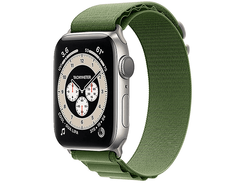 45, Series Apple SMÅLYG / 1-8 44, grün SE, Watch 42, Apple, Green Ersatzarmband, Survival &
