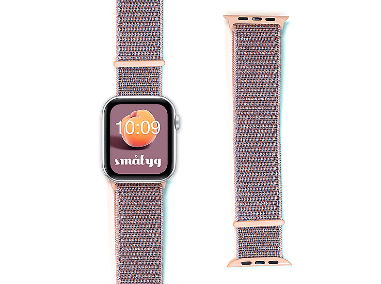 SMÅLYG Nylo Peachy Peach / 38, 40, 41, Ersatzarmband, Apple, Apple Watch Series 1-8 & SE, orange