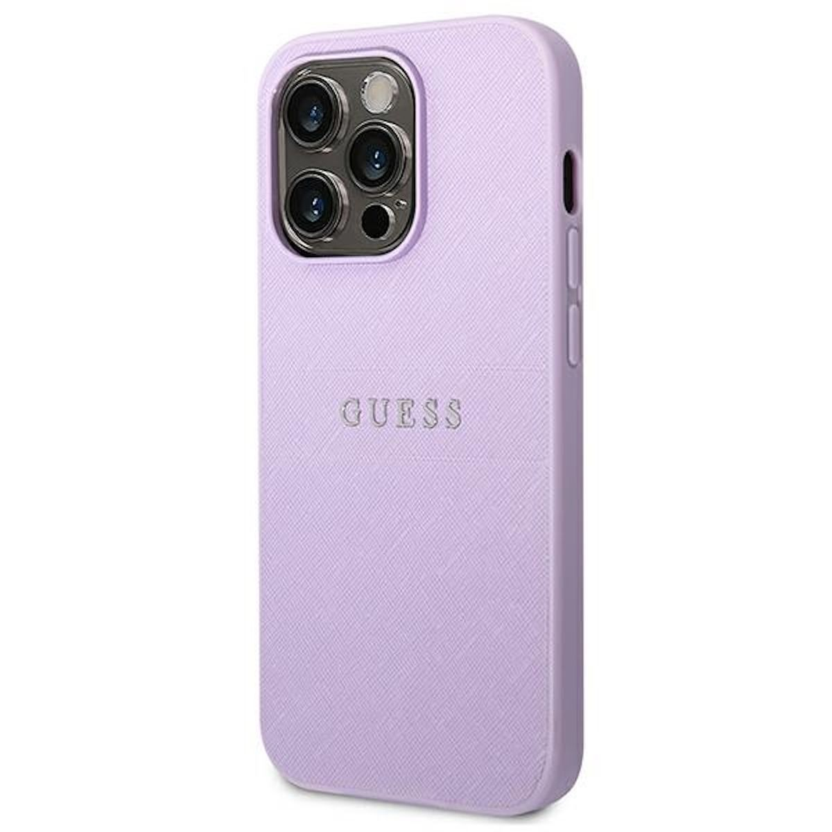 GUESS Saffiano Strap Collection Multicolor Full Cover, Hard iPhone 14 Hülle, Apple, Pro Max, Case
