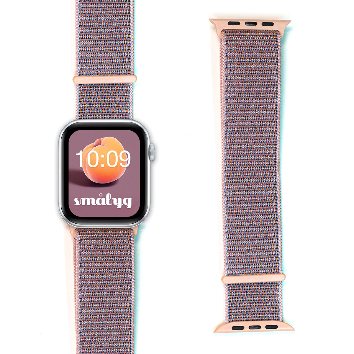 Nylo Watch Apple, SMÅLYG 45, / 42, orange Peach 44, SE, Ersatzarmband, 1-8 Apple & Peachy Series