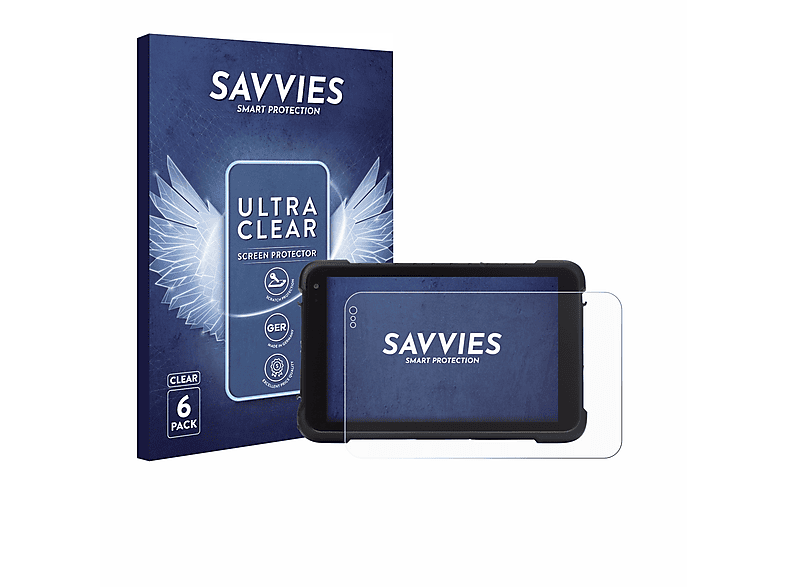 SAVVIES 6x klare Schutzfolie(für Logic Instrument Fieldbook K80 G2)