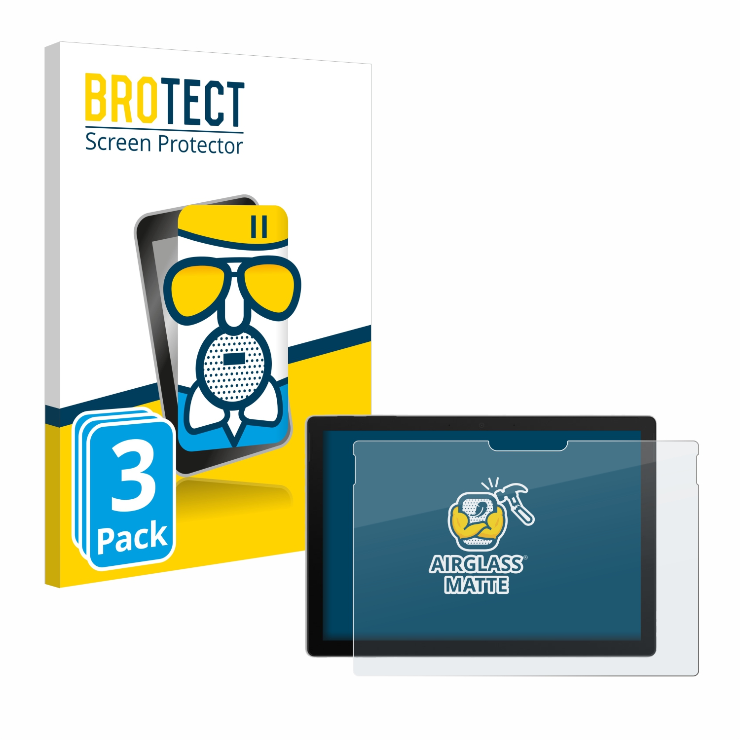 BROTECT 3x Airglass matte 7) Surface Microsoft Schutzfolie(für Pro