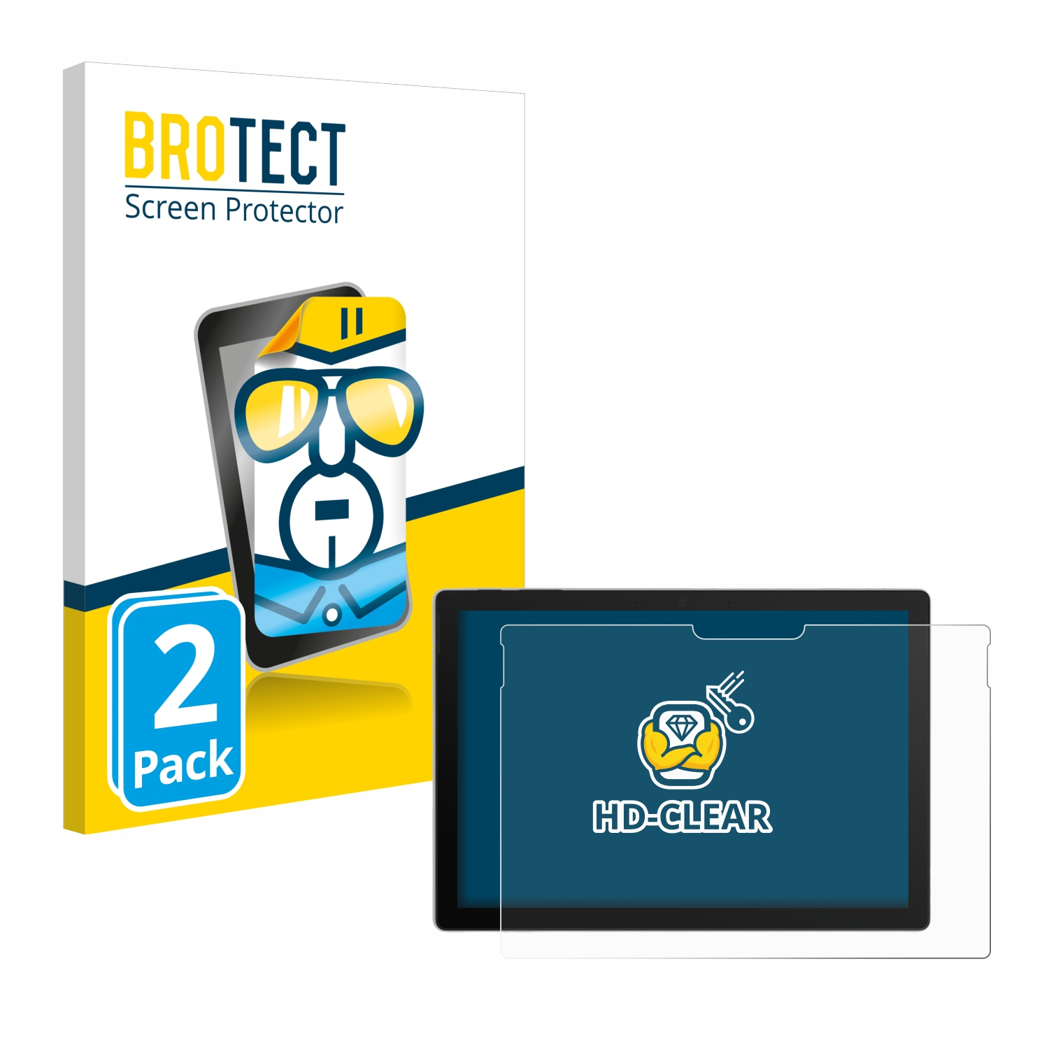 Microsoft Pro BROTECT 7) 2x Surface klare Schutzfolie(für