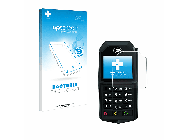 UPSCREEN antibakteriell klare Schutzfolie(für ingenico Lane/3000 (touch))