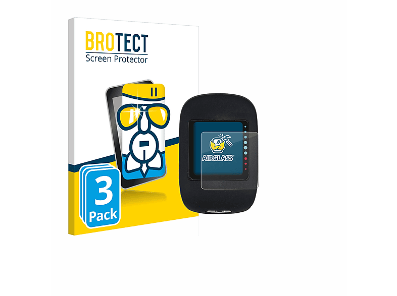 BROTECT 3x klare Instant) Schutzfolie(für Airglass Accu-Chek