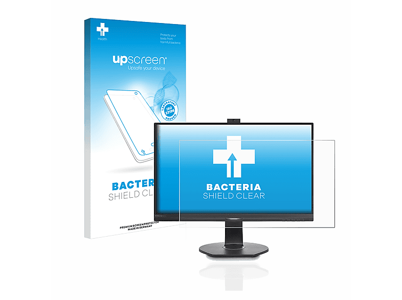 UPSCREEN antibakteriell klare Schutzfolie(für Philips Brilliance 241B) | Monitor Displayschutz