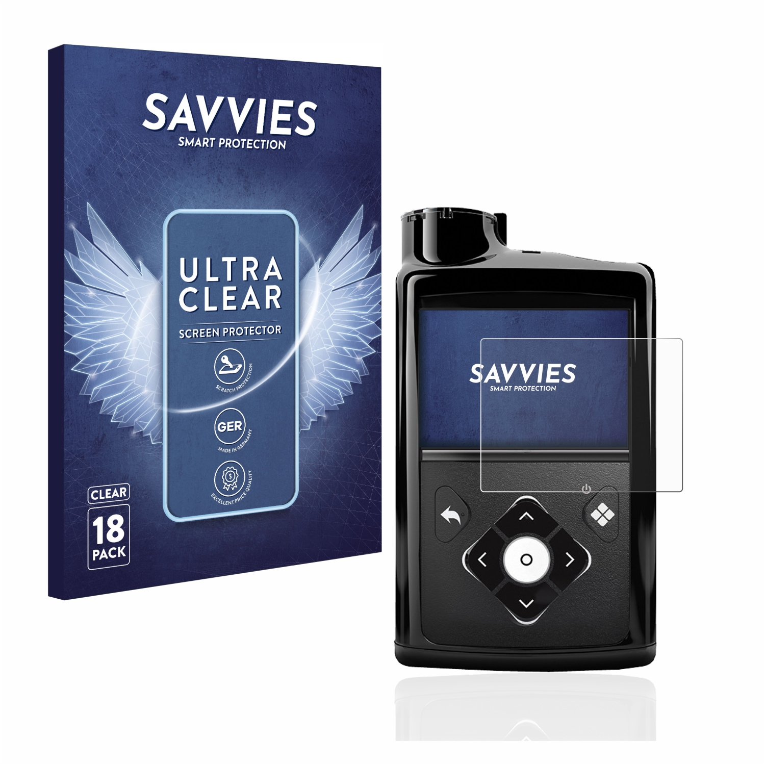 SAVVIES 18x klare Schutzfolie(für Minimed 770G) Medtronic
