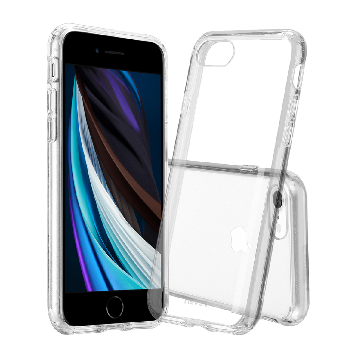 NEVOX StyleShell ShockFlex (2020)/8/7 SE | iPhone 7 2022, Transparent iPhone Cover, Apple, SE transparent, | Full iPhone SE (2022)/SE iPhone 8 | iPhone 2020