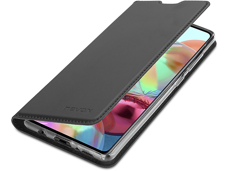 NEVOX Vario Series Booktasche Galaxy Galaxy A72, A72 Samsung, Schwarz Bookcover, schwarz