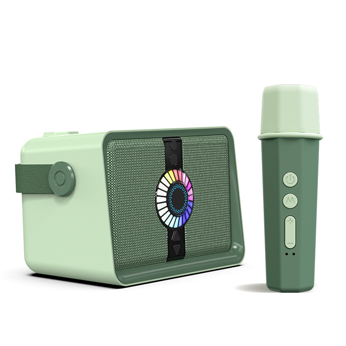 SYNTEK Drahtloser Lautsprecher Drahtloses Grün Bluetooth-Lautsprecher Mikrofon Sound Praxis Bluetooth-Lautsprecher, Grün