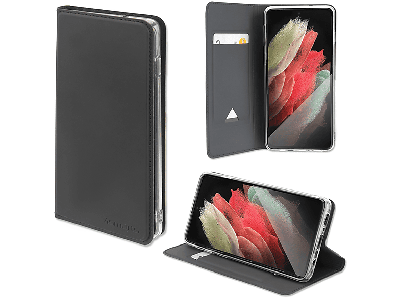 4SMARTS Flip Case URBAN Lite S21 Ultra Galaxy Ultra, Flip Galaxy S21 5G Cover, Samsung, schwarz, Schwarz