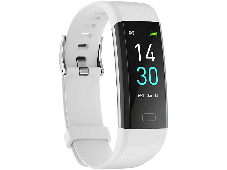 SYNTEK SmartArmband Weiß Temperatur Blutdruck Fitness Herzfrequenz