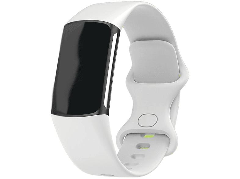 WIGENTO Kunststoff / Silikon Sport Design Fitbit, Charge Ersatzarmband, Weiß 6 5, Größe / Band für Frauen S