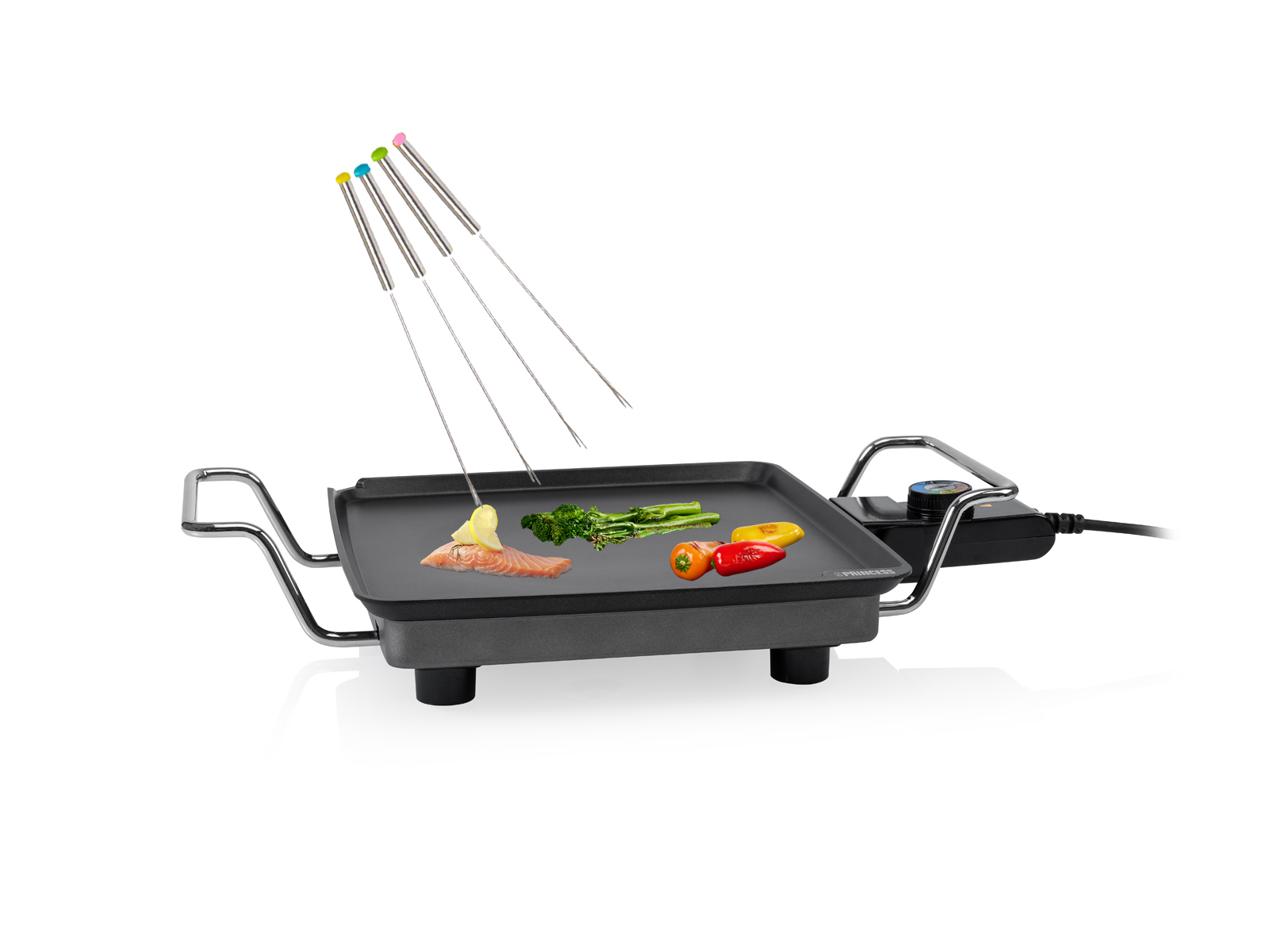 SETPOINT Grillplatte (1900 28x28cm Schwarz Elektrogrill, Watt)