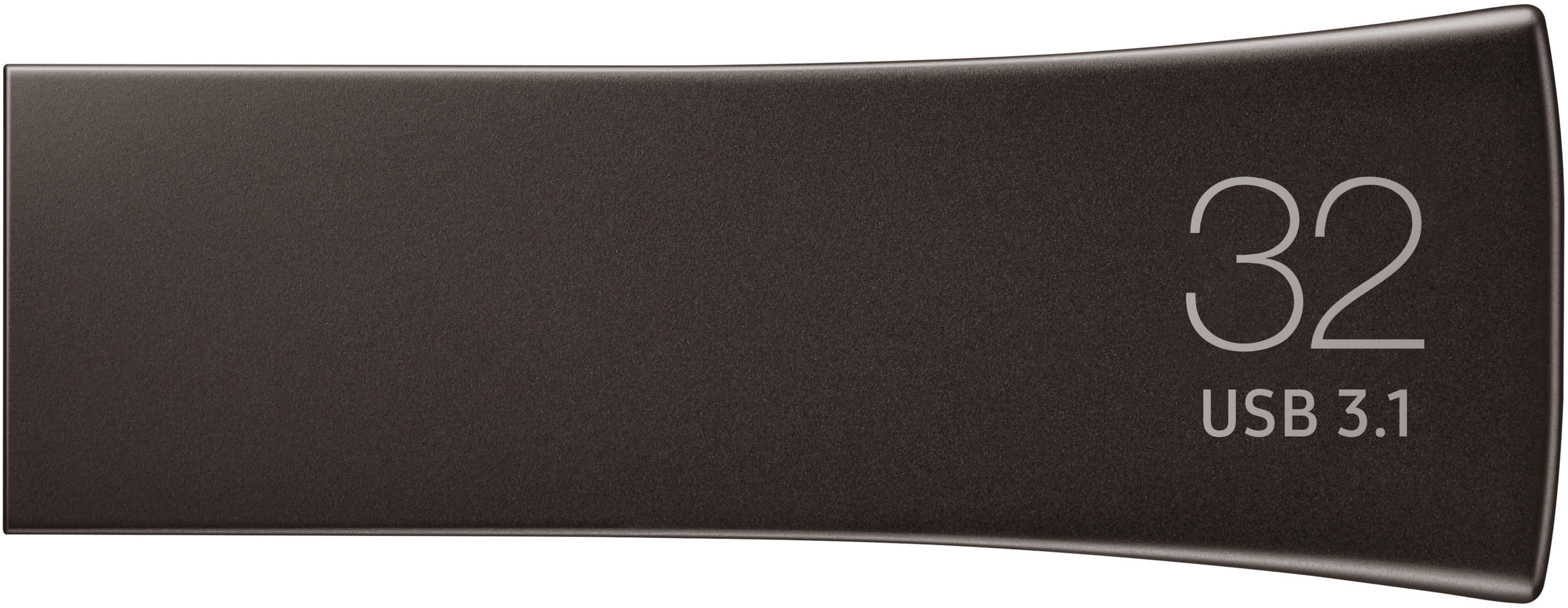 Ciemnoszary pendrive USB z numerem '32' i 'USB 3.1'.