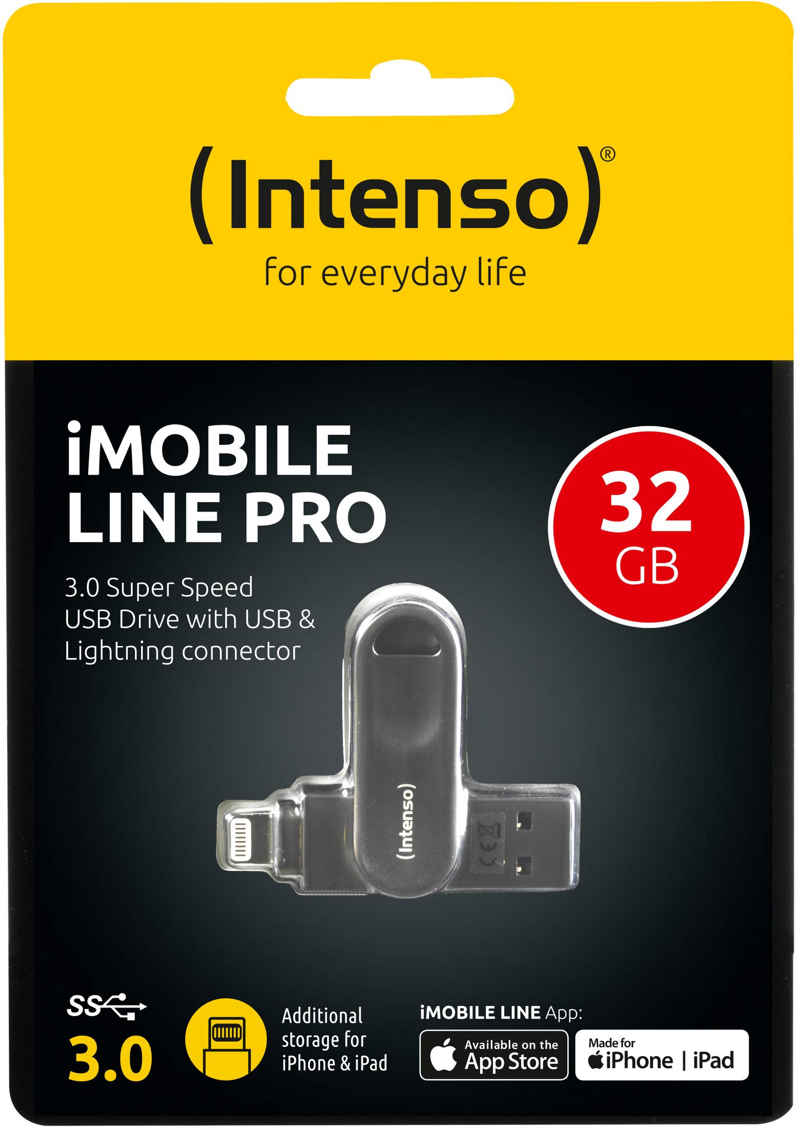 INTENSO 3535580 32GB IMOBILE LINE (Anthrazit, PRO 32 GB) USB-Stick