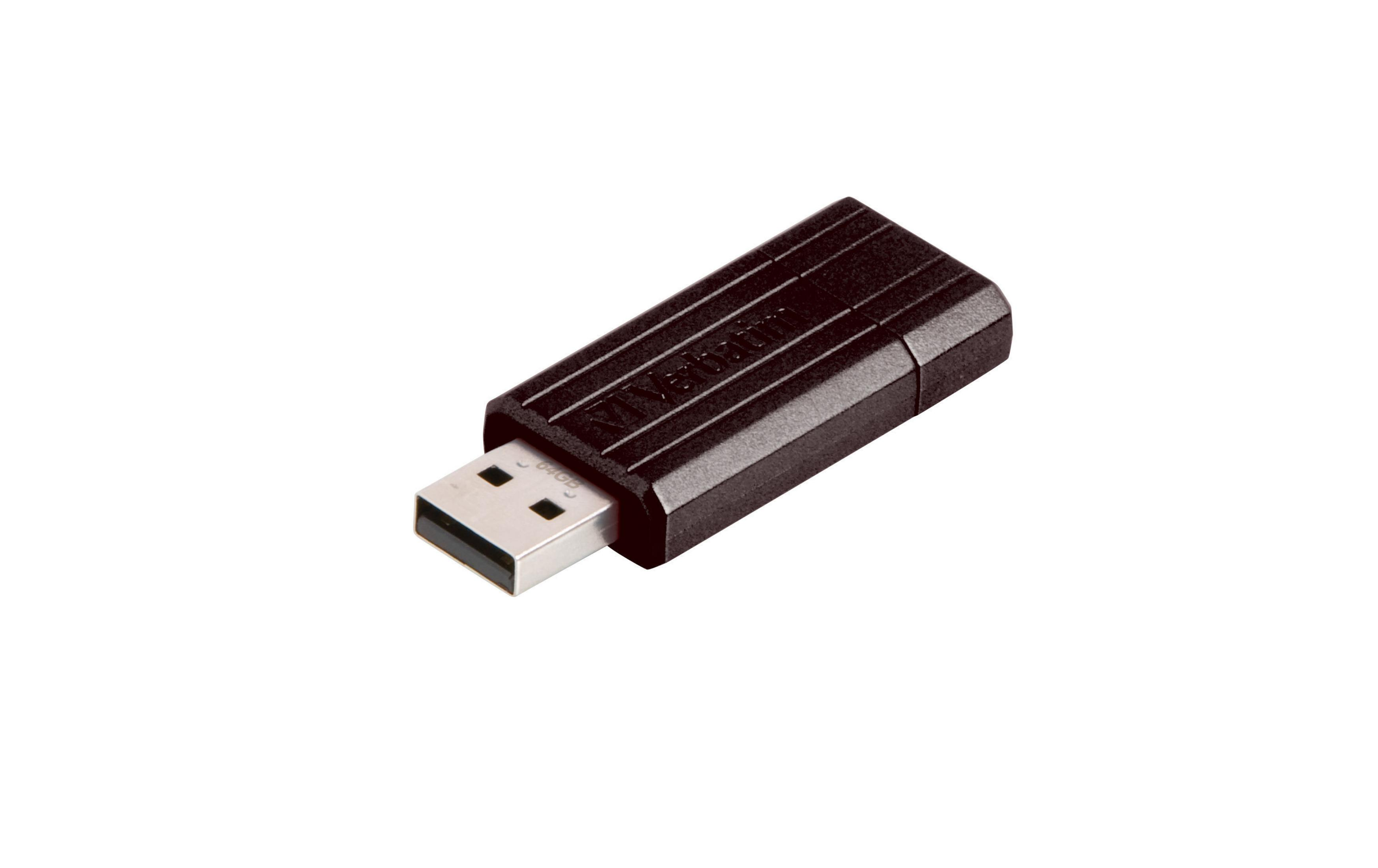 VERBATIM 49065 64GB DRIVE STRIPE Stick GB) USB (Schwarz, 64 USB 2.0 PIN