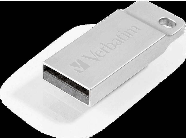 VERBATIM 98749 USB 2.0 DRIVE 32GB METAL EXEC. SILBER USB-Stick (Silber, 32 GB)