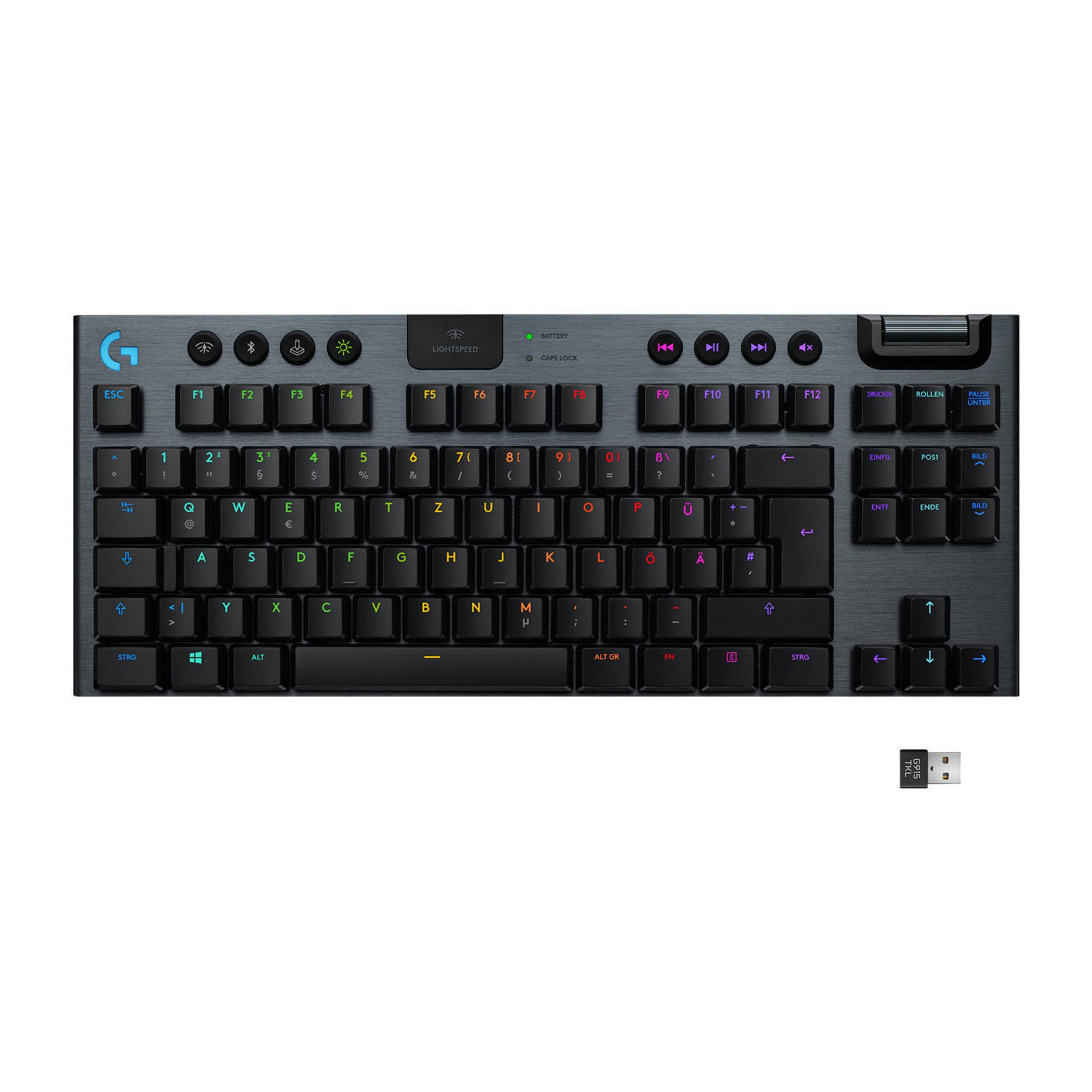 LOGITECH 920-009513 G915 TKL LIGHTSPEED Tastatur, Gaming Mechanisch RGB LINEAR