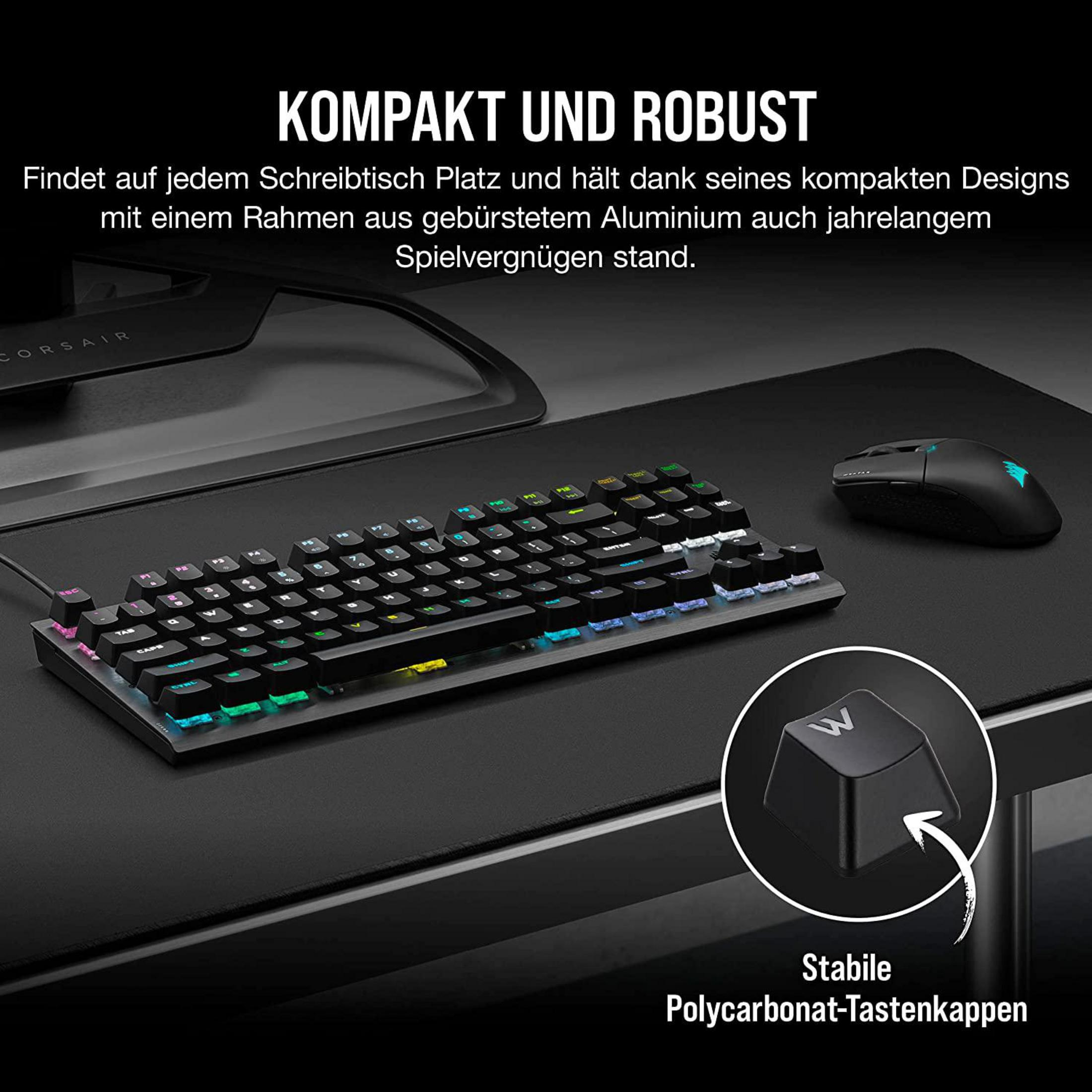 CORSAIR K60 PRO TKL RGB OPX Tastatur, RGB Gaming OPTICAL-MECHANICAL, Opto-Mechanical, Corsair