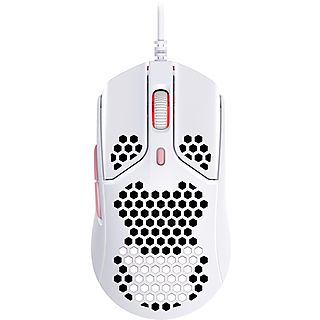 Ratón - HYPERX 4P5E4AA, Por cable, Rosa, Blanco