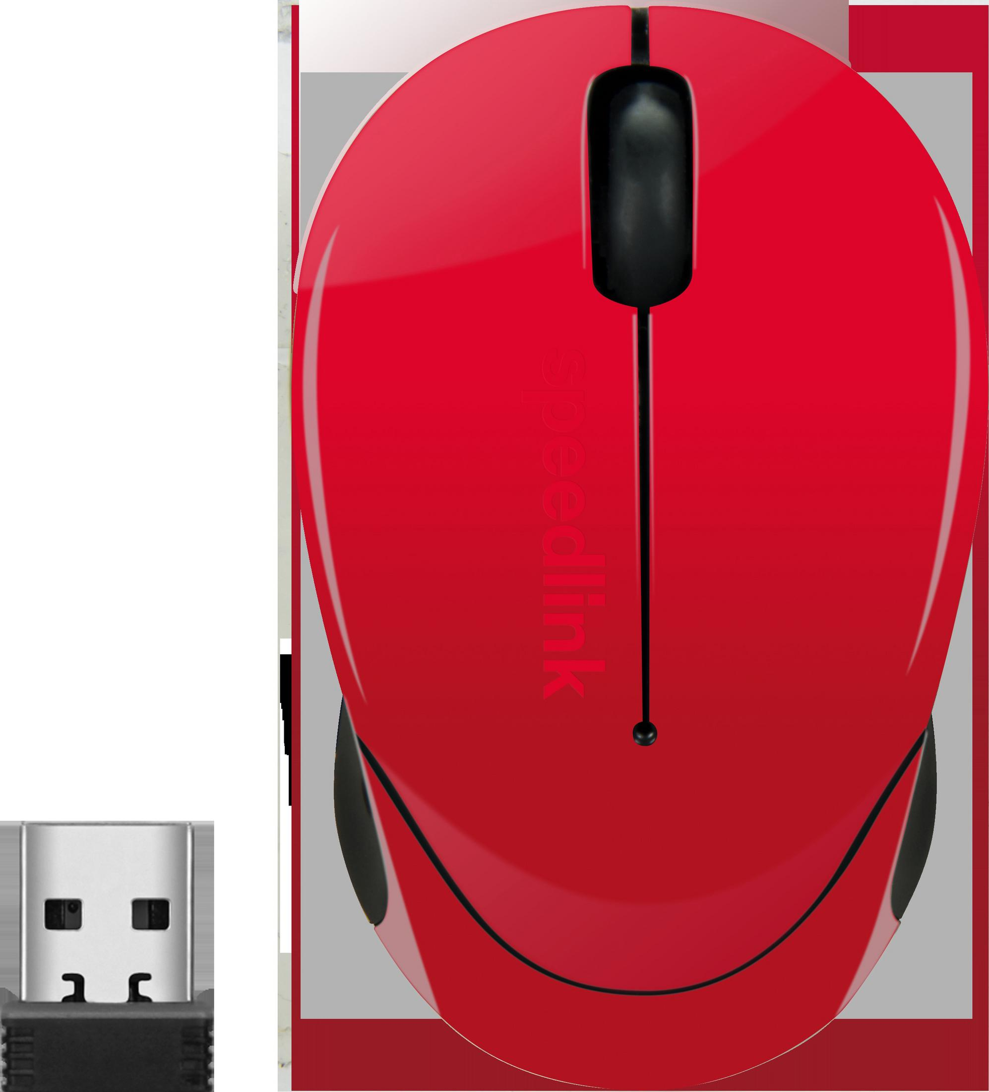 SPEEDLINK SL-630012-RD RED Maus, MOUSE BEENIE Rot MOBILE kabellose RF USB