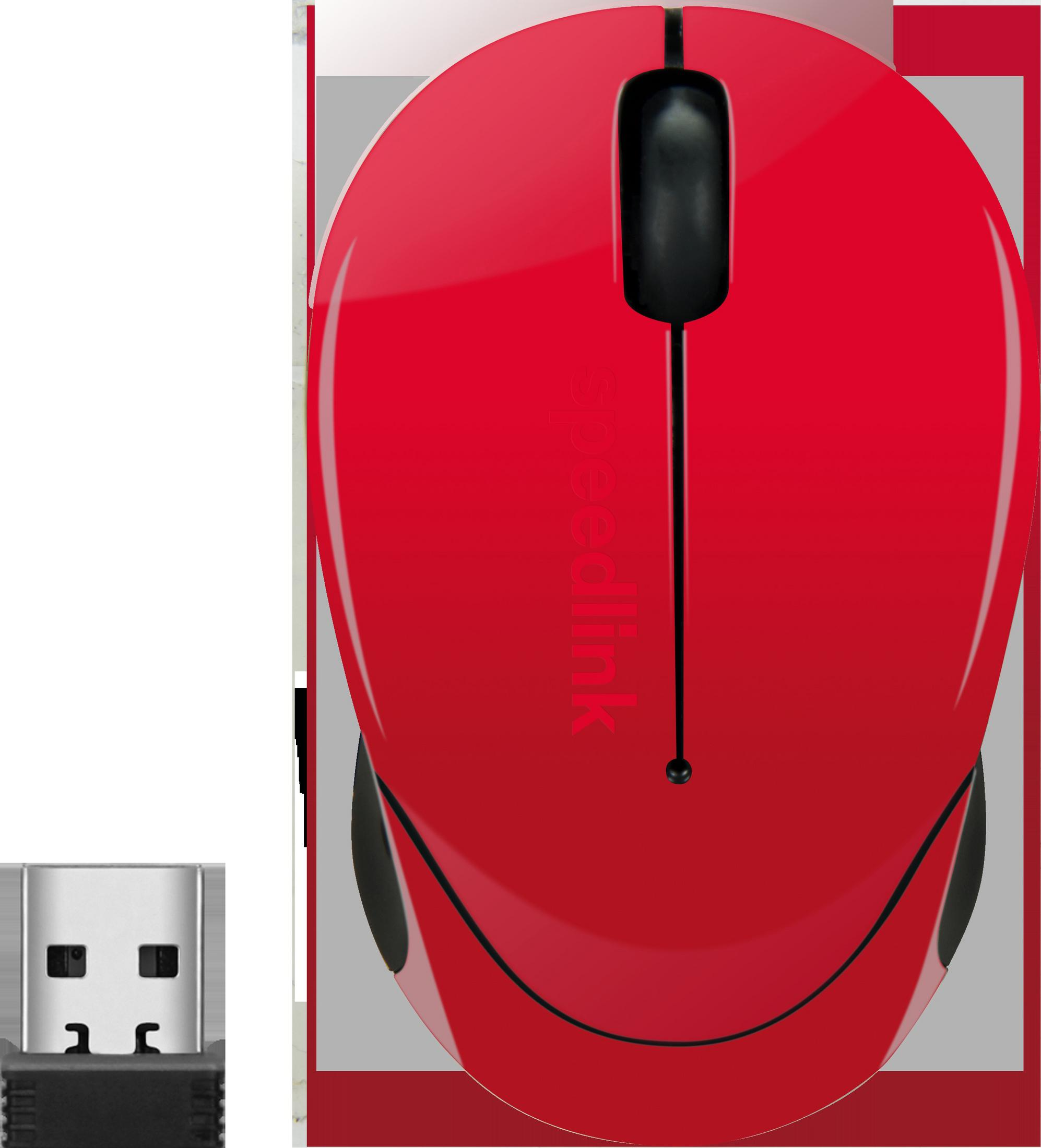 MOUSE RED SPEEDLINK Rot SL-630012-RD BEENIE RF MOBILE kabellose Maus, USB