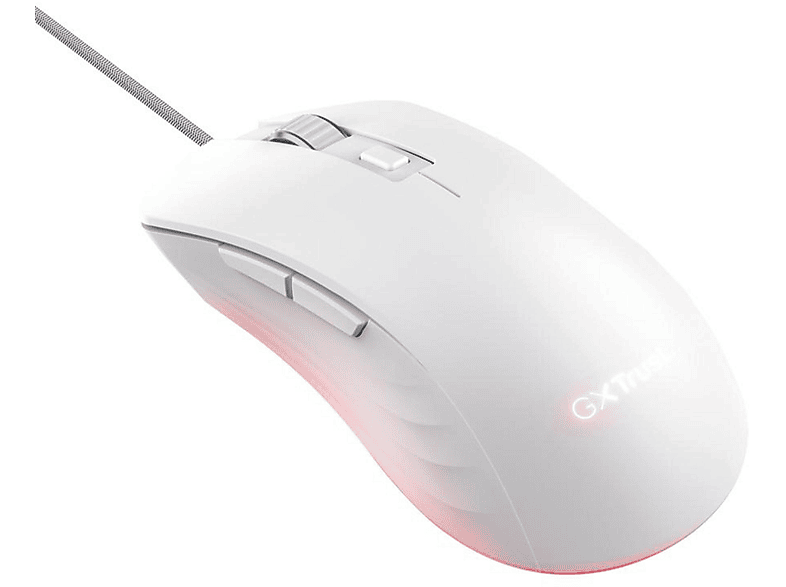 YBAR+ Gaming GXT924W GAMING WHITE Maus, MOUSE TRUST Weiß 24891
