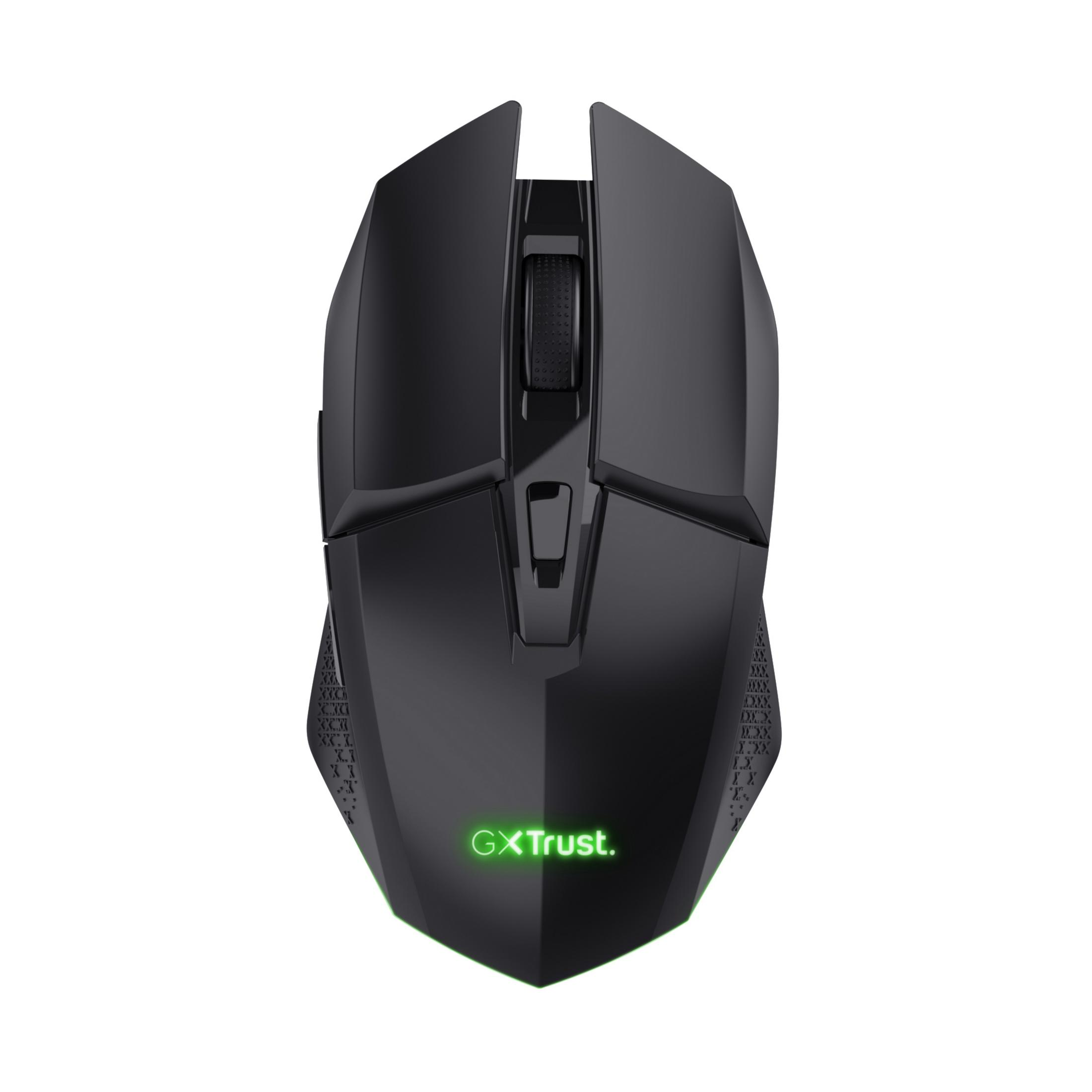 TRUST 25037 GXT110 FELOX WIRELESS Maus, Booster BLACK Gaming MOUSE Black