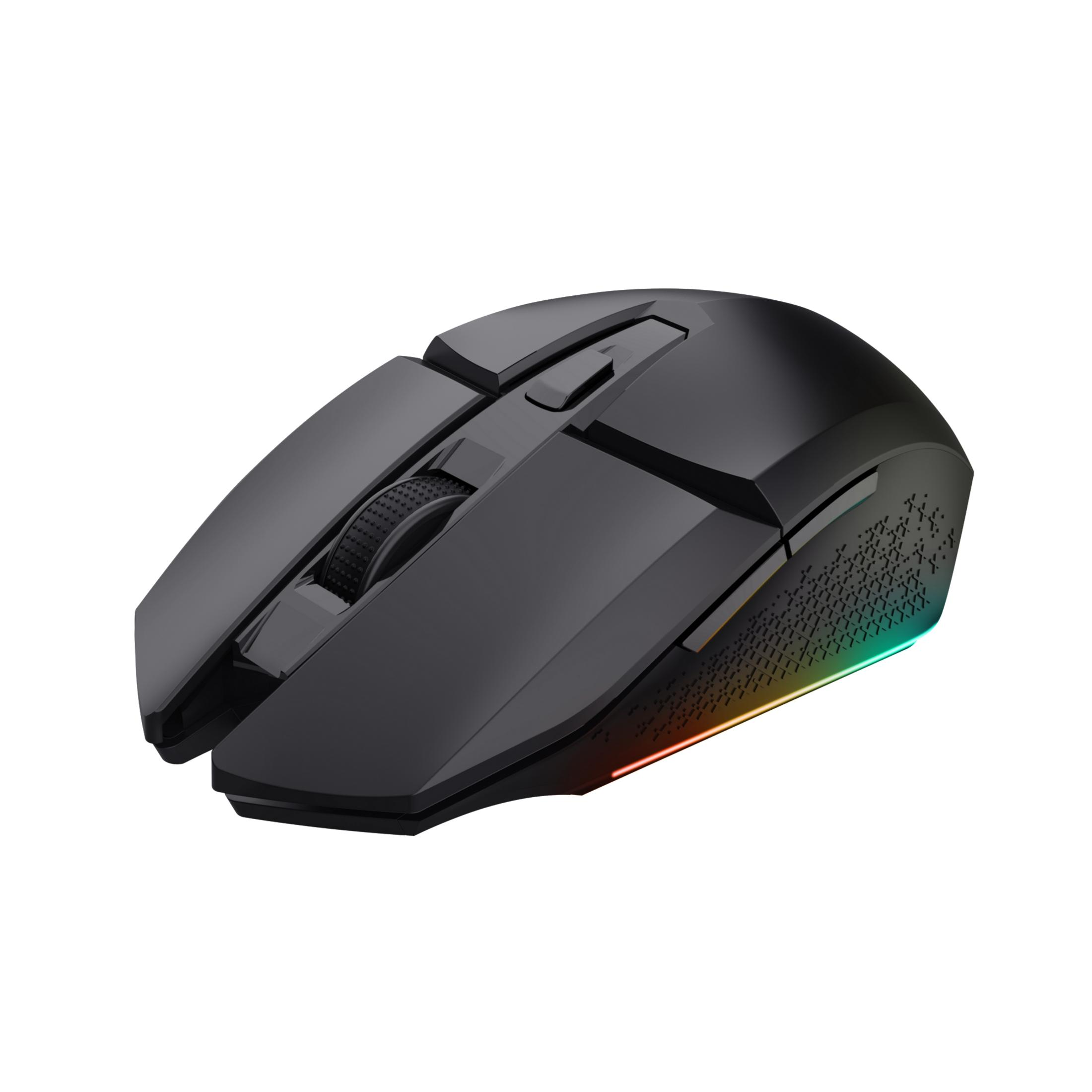 WIRELESS FELOX Maus, Booster Black Gaming BLACK GXT110 MOUSE 25037 TRUST