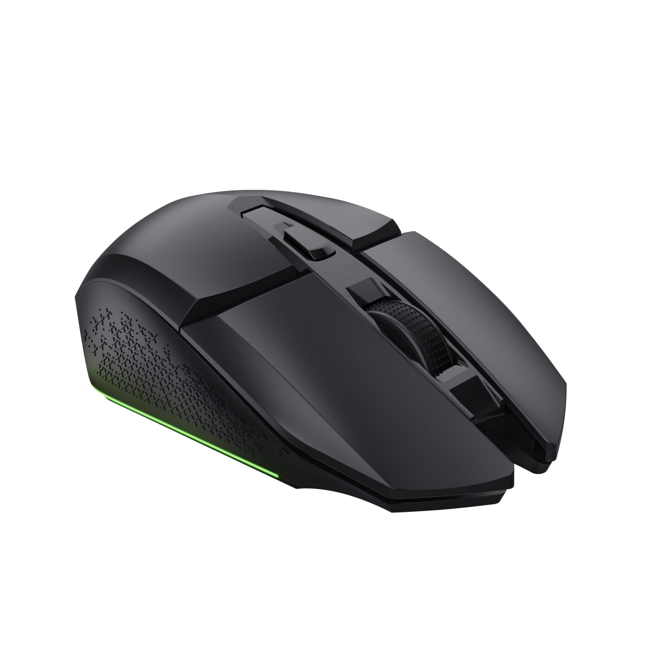 Booster FELOX Black Gaming 25037 MOUSE GXT110 BLACK WIRELESS Maus, TRUST