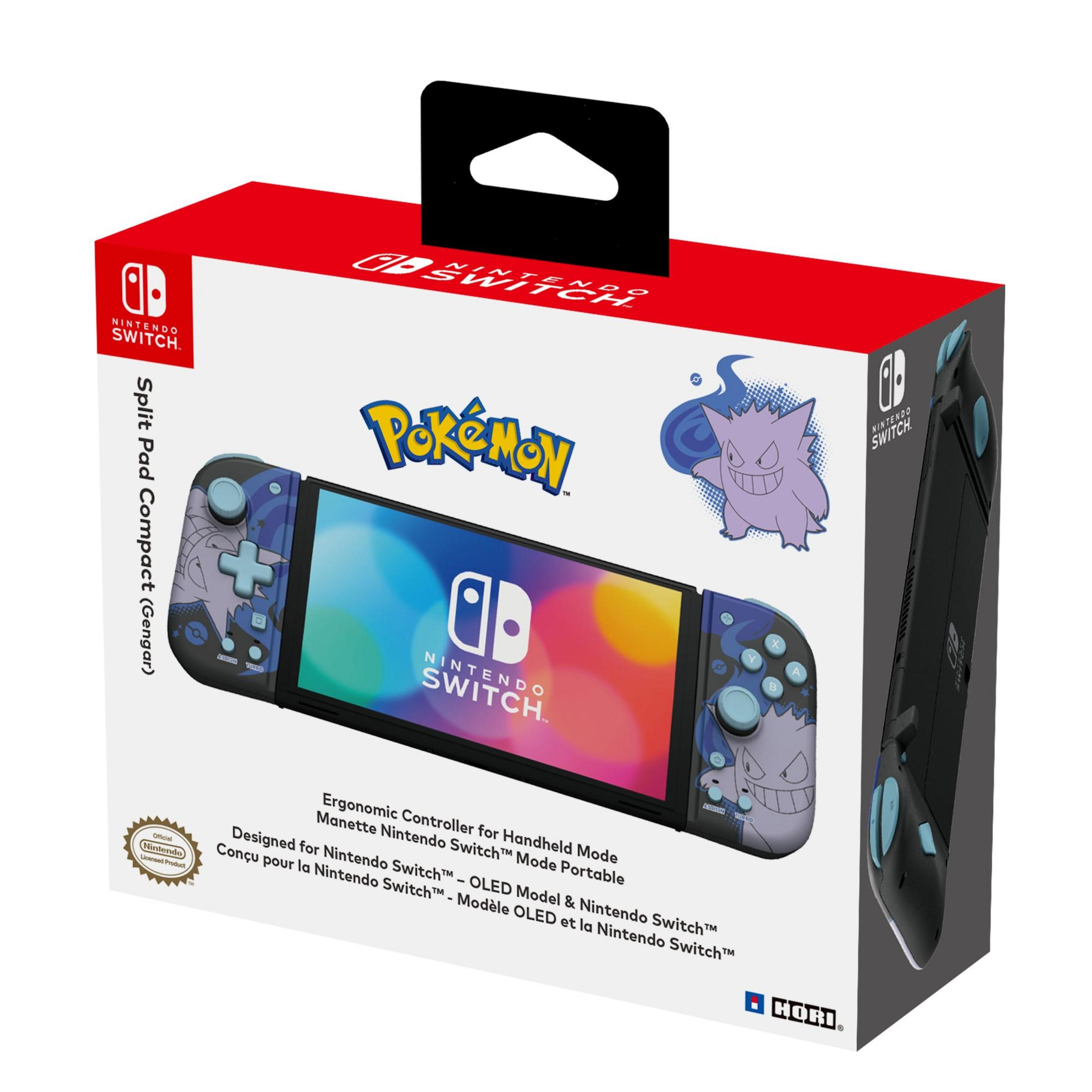 Pudełko Nintendo Switch. Zawiera postacie Pokémon i kontrolery Joy-Cons konsoli.