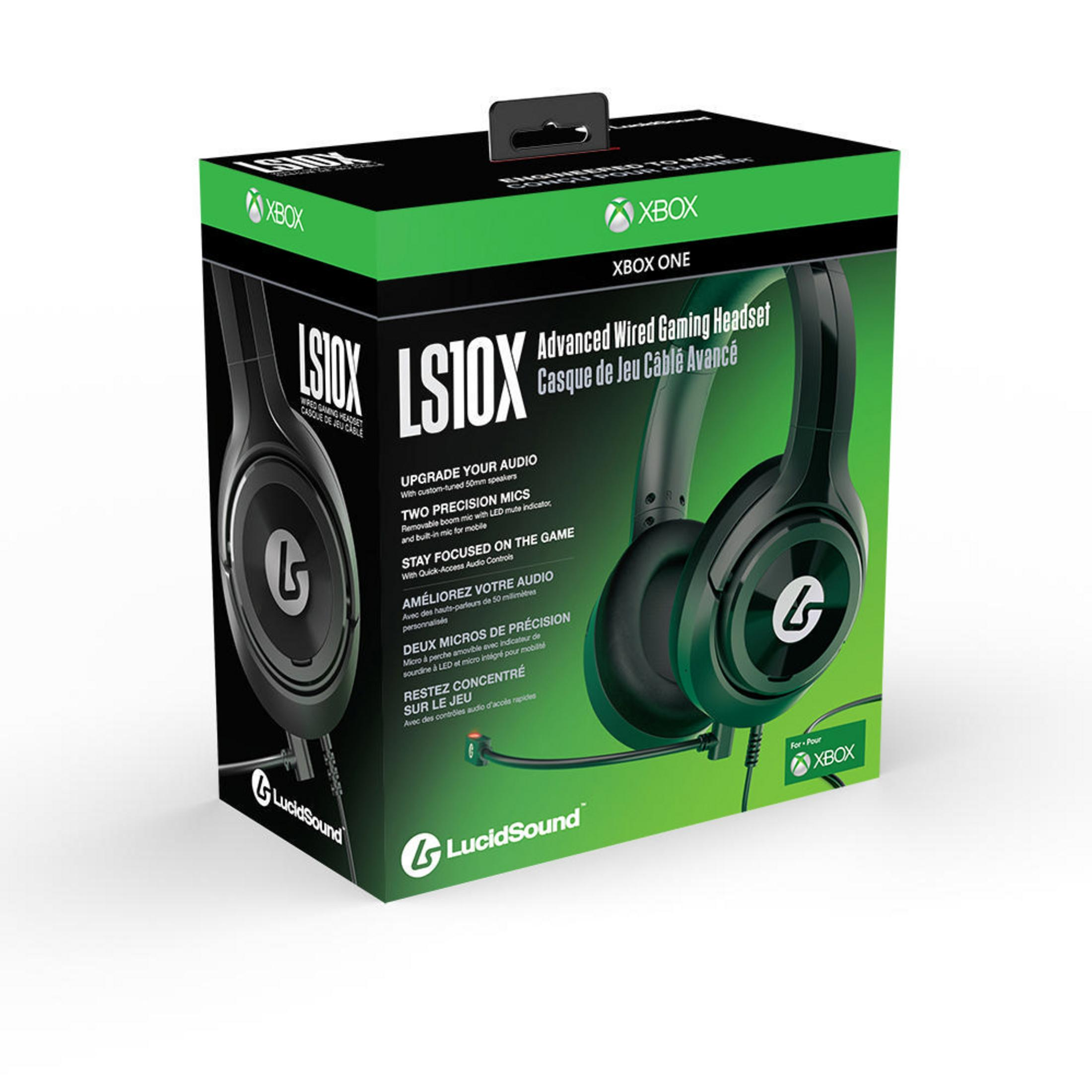 Eine Xbox One Headset-Box. Sie ist grün und schwarz, mit dem Headset-Bild und Produktdetails.