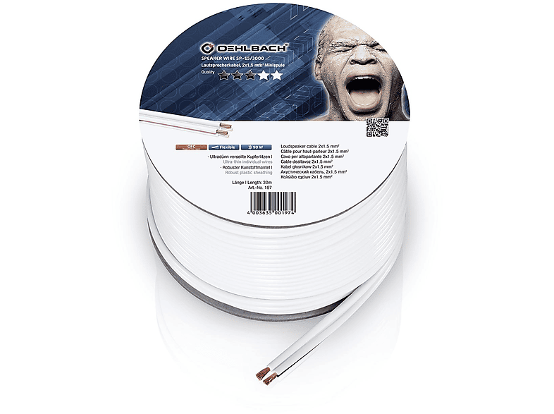 Oehlbach Speaker Wire SP-15 - Cable De Altavoz Estéreo HI-FI
