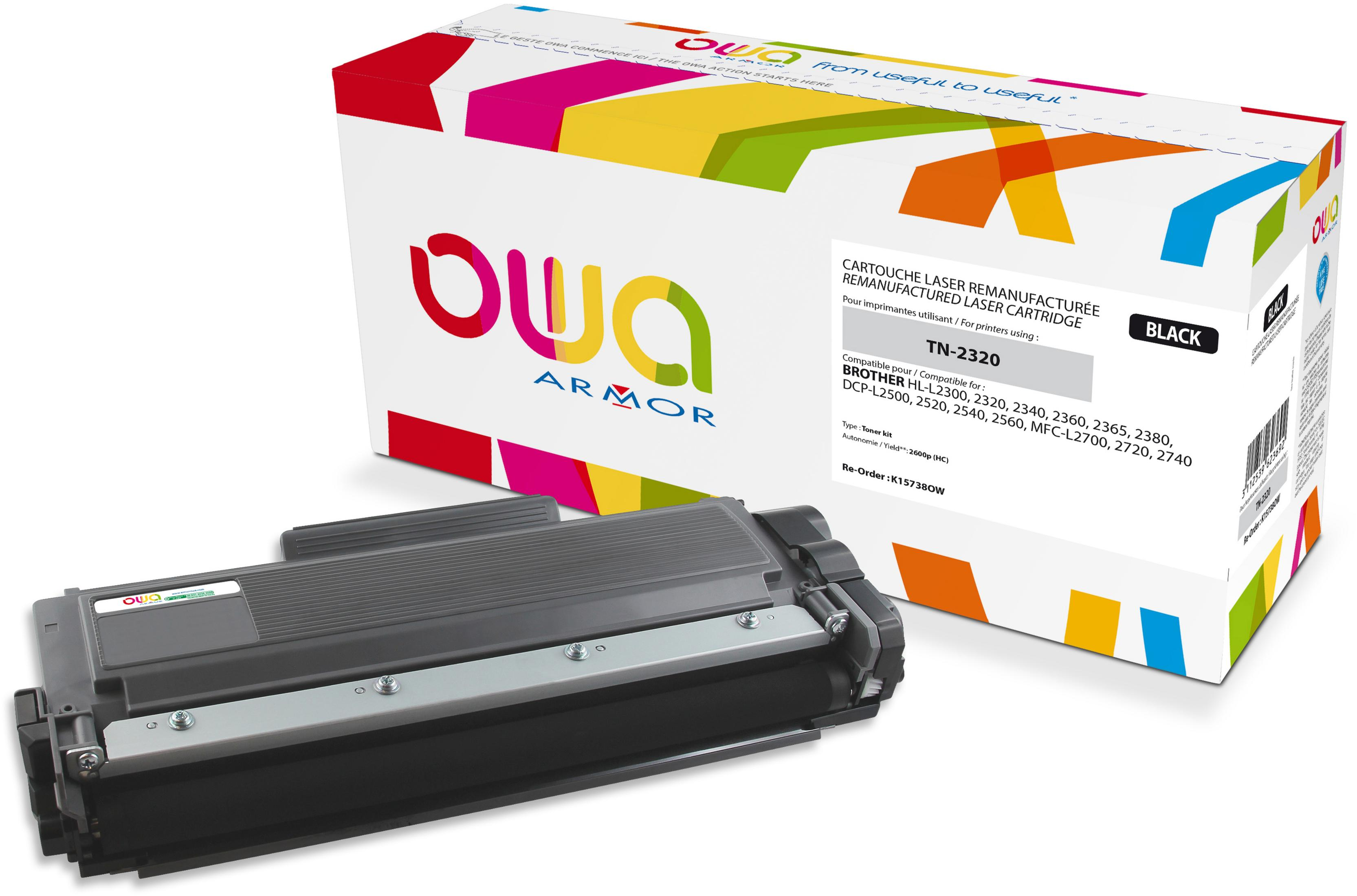 OWA K15738OW ERSETZT BROTHER TN-2320 (BROTHER TN-2320) Schwarz Toner