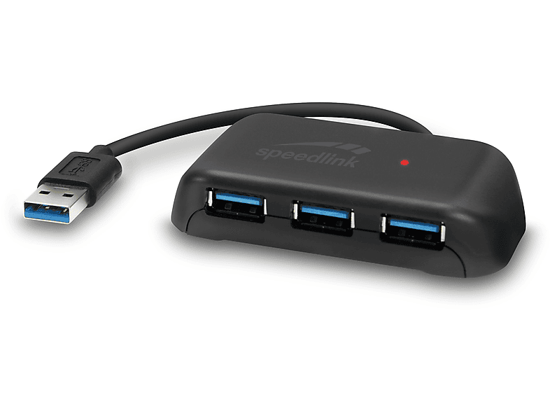 SPEEDLINK SL-140107-BK SNAPPY EVO 4-PORT 3.0, HUB Hub, USB USB Schwarz USB