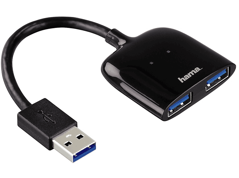 HAMA 054132 USB 3.0 HUB USB Hub, 3.0 FACH, Schwarz 2