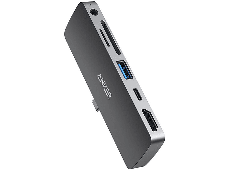 DIRECT 6-IN-1 ANKER A83620A1 POWEREXPAND USB-C Grau USB-C PD, Adapter,