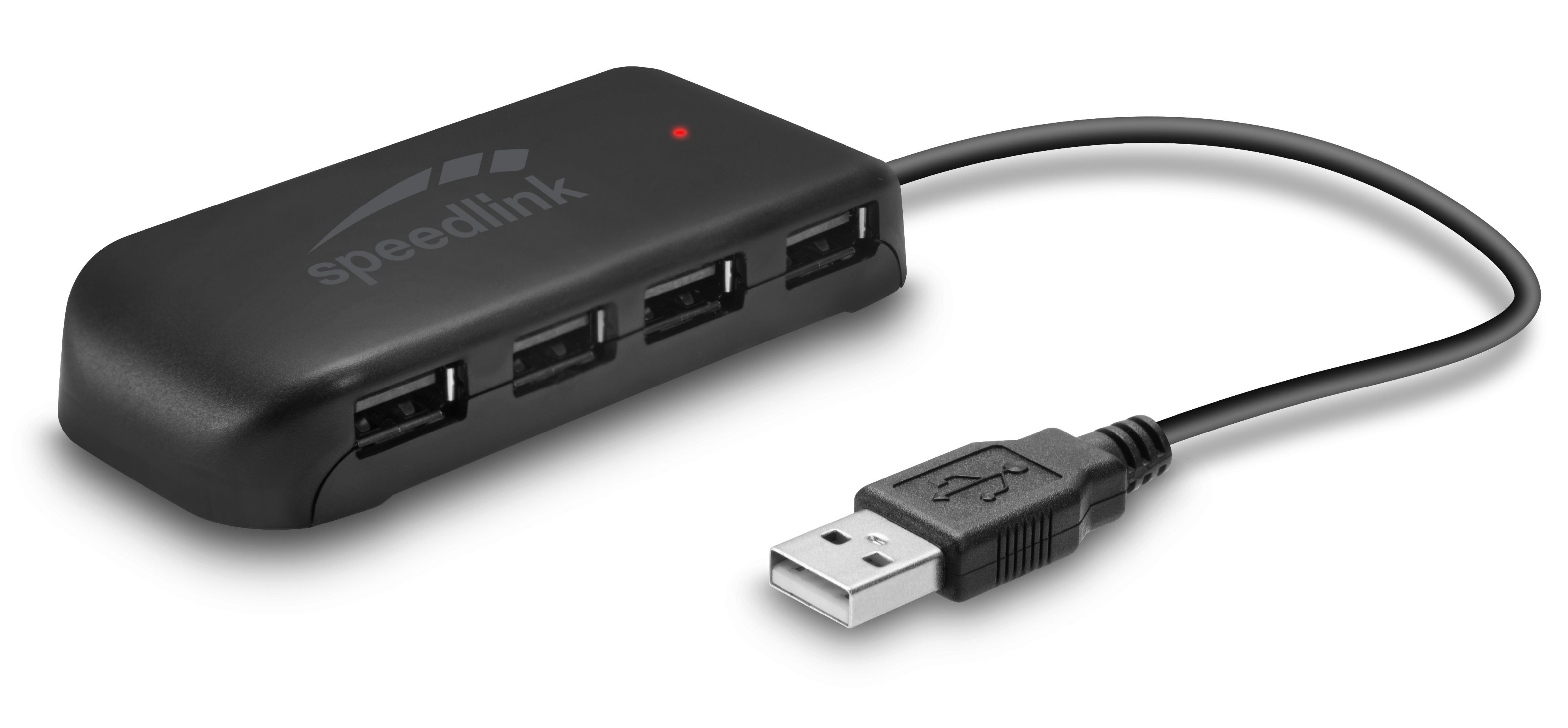 SPEEDLINK USB Schwarz SL-140005-BK HUB USB EVO SNAPPY Hub, USB 2.0, 7-PORT