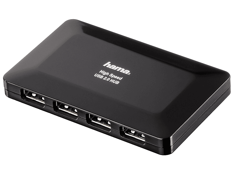 HAMA NETZTEIL, Schwarz USB 078472 USB-Hub, HUB 2.0 1:4