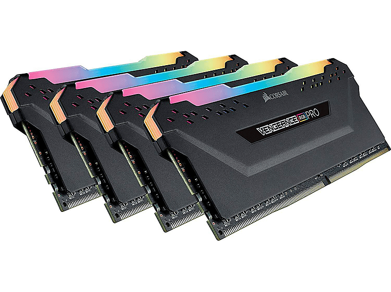 CORSAIR VENGEANCE RGB PRO DDR4 32GB KIT(4X 8GB) 3200MHZ BL Arbeitsspeicher 32 GB DDR4